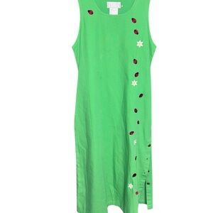 Chic Green Floral Midi Dress